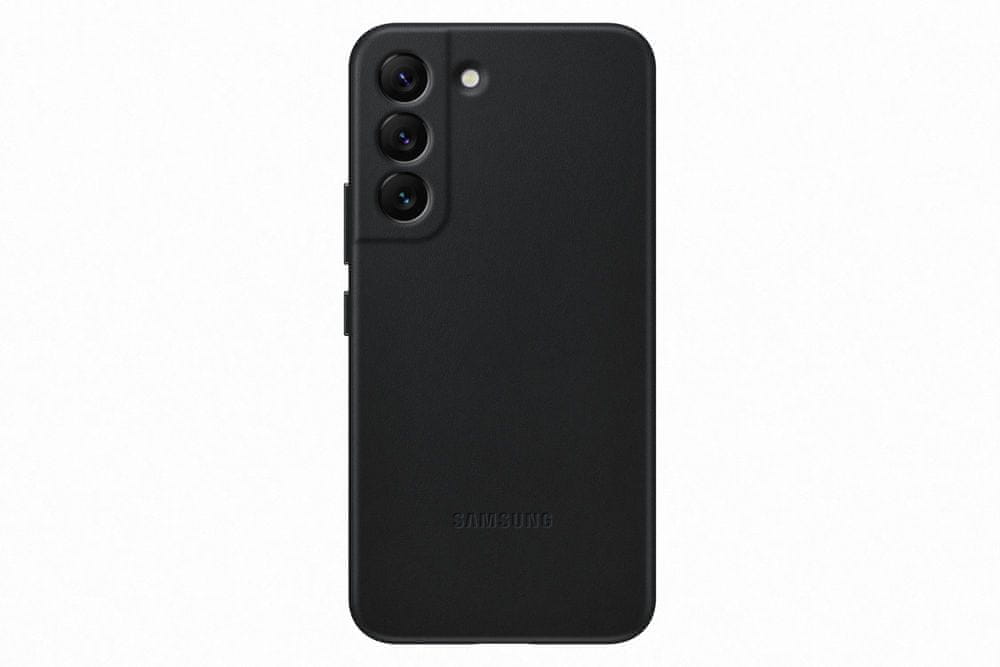 SAMSUNG Galaxy S22+ Kožený zadný kryt EF-VS906LBEGWW, čierny